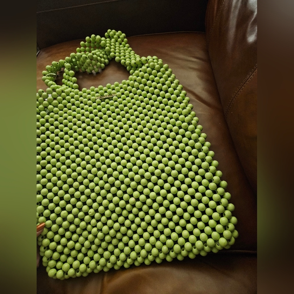 Seafolly Green Beaded Women's Bag - Picture 4 of 4